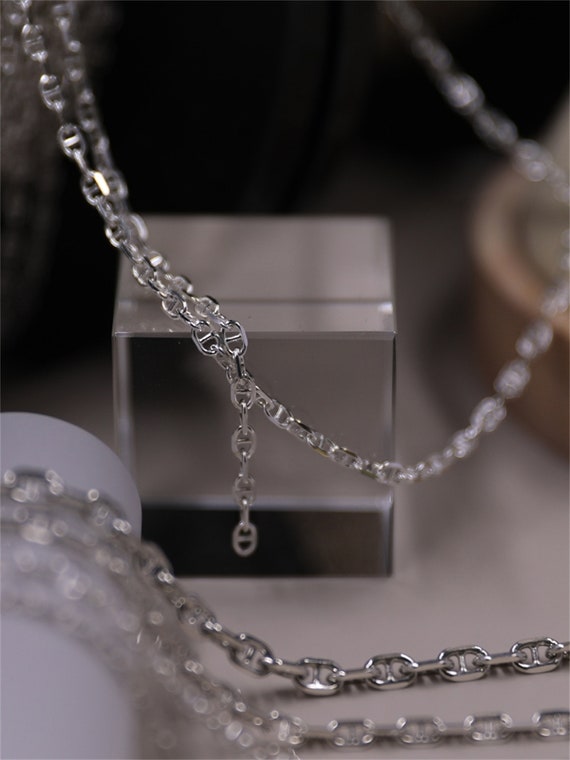 Sterling Silver Anchor Chain, S925 Silver Anchor Chain for Jewelry