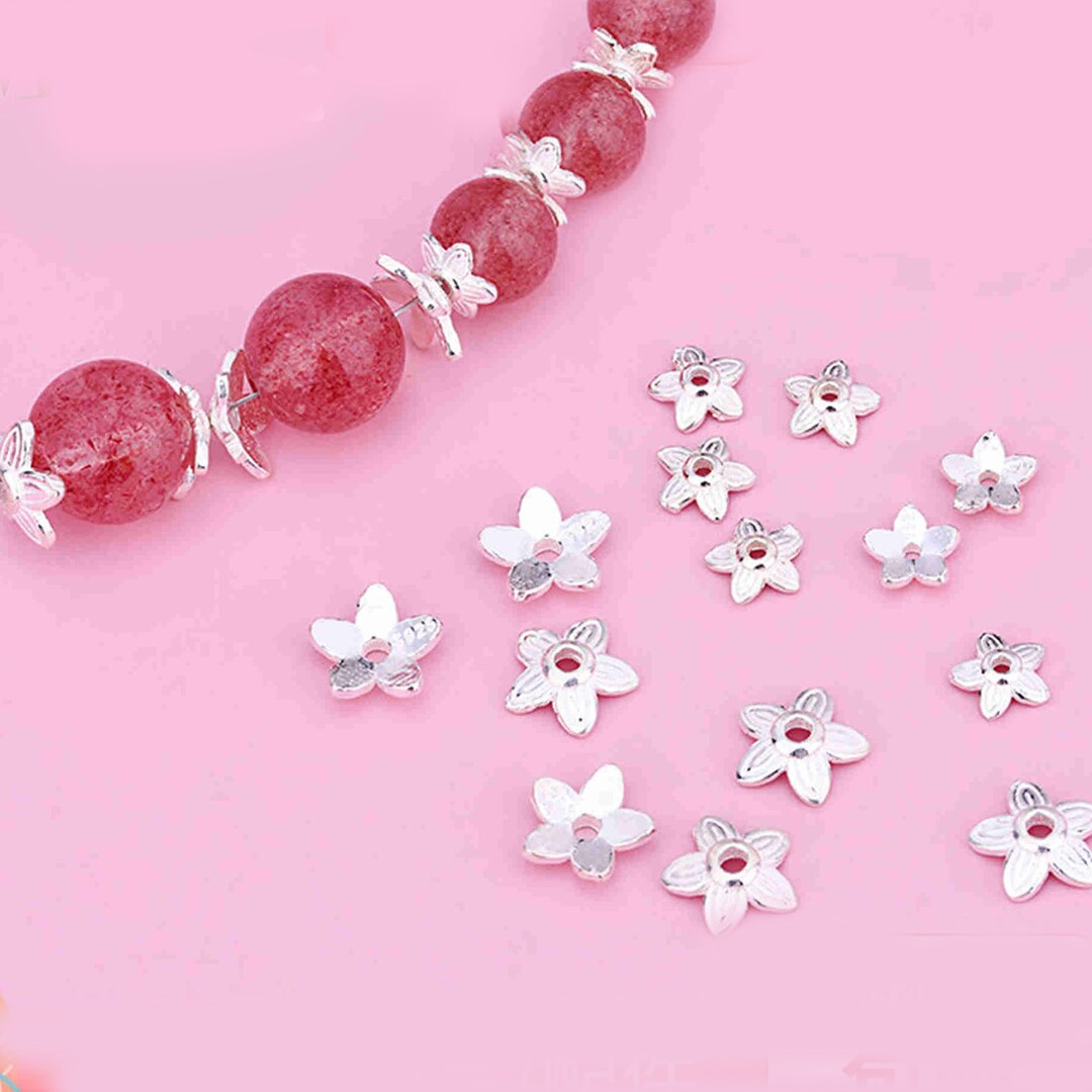 Sterling Silver Bead Caps, S925 Silver Beads Cap for Jewelry Making