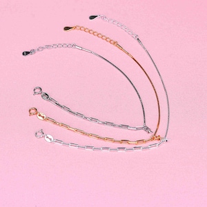 Sterling Silver Adjustable Bracelet Cable Box Chain,925 Silver Bracelet w/ Cup and Peg For Half Drilled Pearl for Jewelry Making