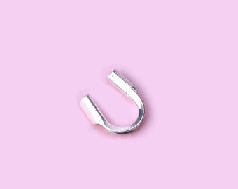 15 st. kabelfänger i sterlingsilver, s925 silvertrådsskydd kabelfängerskydd för smyckestillverkning, trådskydd, smyckesök
