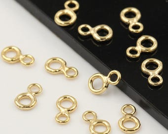14K Gold Filled Infinity Links, Gold Filled Infinity Connector Charms For Jewelry Making Supplies, Infinity Charms for Bracelet Necklace