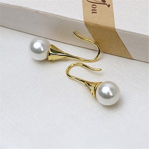Sterling Silver Earring Settings, Silver CZ Cap Hook Earrings, Earring Blanks Tray, Top Drilled Pearl Beads, Peg Mountings,Earring Component