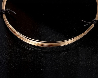 14K Gold Filled Wire, Gold Filled Half Hard Wire, Gold Filled Soft Wire, Beading Wire 0.25-1.27mm 16-30Ga, 3.28 Feet(approx 1 meter)