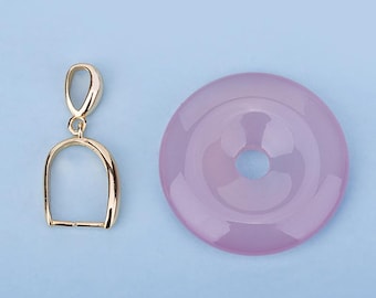 Sterling silver nypfästen, s925 silver slät berlock nypfäste för smyckestillverkning, hänge nypfäste för ädelsten