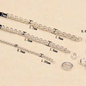 Sterling Silver Spiga Chain, s925 Silver Spiga Chain For Jewelry Making Supplies, Unfinished Spiga Chain for Necklace Bracelet