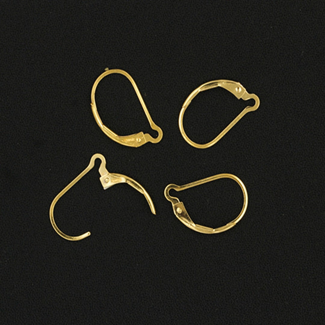 14K Gold Filled Earring Plain Leverback, Gold Filled Ear Wire Plain