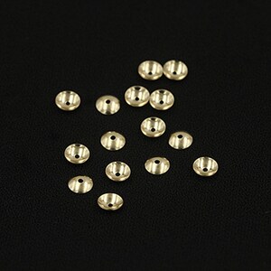 14K Gold Filled Bead Caps, Gold Filled Beads Cap For Jewelry Making Supplies, Bracelet Beads Cap, Plain Smooth Bead Caps 3mm 4mm image 5
