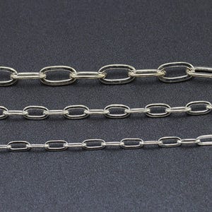 Sterling Silver Cable Chain, s925 Silver Cable Chain For Jewelry Making Supplies, Unfinished Cable Chain for Necklace Bracelet
