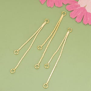 14K Gold überzogene Quaste Anhänger, Kette Quaste Charme für Schmuck machen Lieferungen, Verlängerungskette, Ohrring Quaste Anhänger, Kettenglied