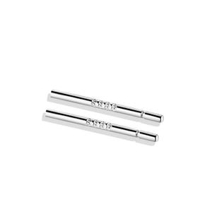 Sterling Silver Stick Earring, s999 Silver Stick Ear Posts For Jewelry Making Supplies, Plain Sticks, Earring Components