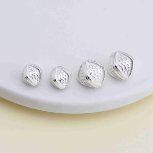 Sterling Silver Rhombus Beads, Polygon Bead, Lantern Bead, Geometric Bead, Decorative Bead, Bracelet Spacer, Festival Bead, Geometry Bead