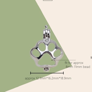 Sterling Silver Paw Pendant Setting, S925 Silver Pearl Cage Pendant Pearl or Gemstone Bead, Cat Claw Cage Pendant 8mm 9mm 10mm 11mm