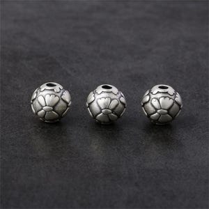Sterling Silver Round Bow Beads, Bowknot Bead, Butterfly Knot Bead, Bowtie Bead, Vintage Bead, Bracelet Spacer, Delicate Bead, Tribal Bead