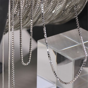 Sterlingzilveren doosketting, s925 zilveren doosketting voor het maken van sieraden, onafgewerkte doosketting armband