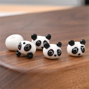 Glass Cute Panda Beads,Puppy Beads,Dog Beads,Cartoon Beads,Connector Bead,Toys Charm,Animal Spacer Bracelet Beads,Pet Charm Bead,Loose Beads