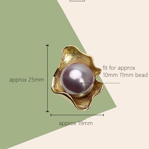 Muschel-Anhänger-Fassung aus Sterlingsilber, s925er Silber-Conch-Anhänger-Fassung, halb gebohrte Perlenfassungen, Stift-Cup 10 mm 11 mm
