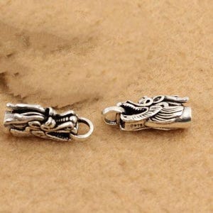 Sterling Silver Dragon Head Clasps, s925 Silver Hook Clasp For Jewelry Making Supplies, Bracelet Hook Clasp Connector