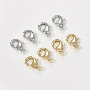 14K Gold Plated Lobster Clasp, Gold Tone Lobster Clasps For Jewelry Making Supplies, Bracelet Lobster Claw Clasps, Trigger Clasp