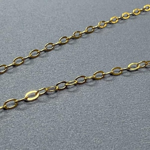 14K Gold Filled Cable Chain, Gold Filled Cable Chain For Jewelry Making,Unfinished Rectangle Chain for Necklace Bracelet 1.26mm 1.4mm 1.75mm
