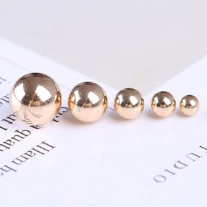 14K Gold Filled No Hole Round Beads, Gold Filled Seamless Round Ball Beads, Bracelet Bead, Necklace Bead, Spacer Bead, Plain Bead 3mm