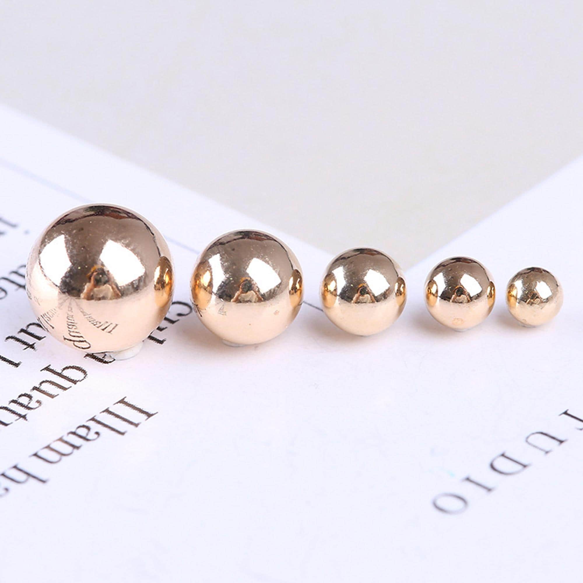 14K Gold Filled No Hole Round Beads, Gold Filled Seamless Round Ball Beads, Bracelet Bead, Necklace Bead, Spacer Bead, Plain Bead 3mm