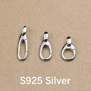 Sterling Silver Trigger Clasp, s925 Silver Lobster Clasps For Jewelry Making Supplies, Bracelet Lobster Claw Clasps
