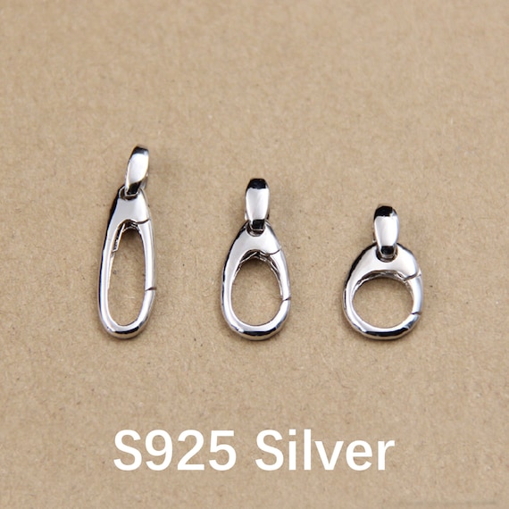 Sterling Silver Trigger Clasp, S925 Silver Lobster Clasps for