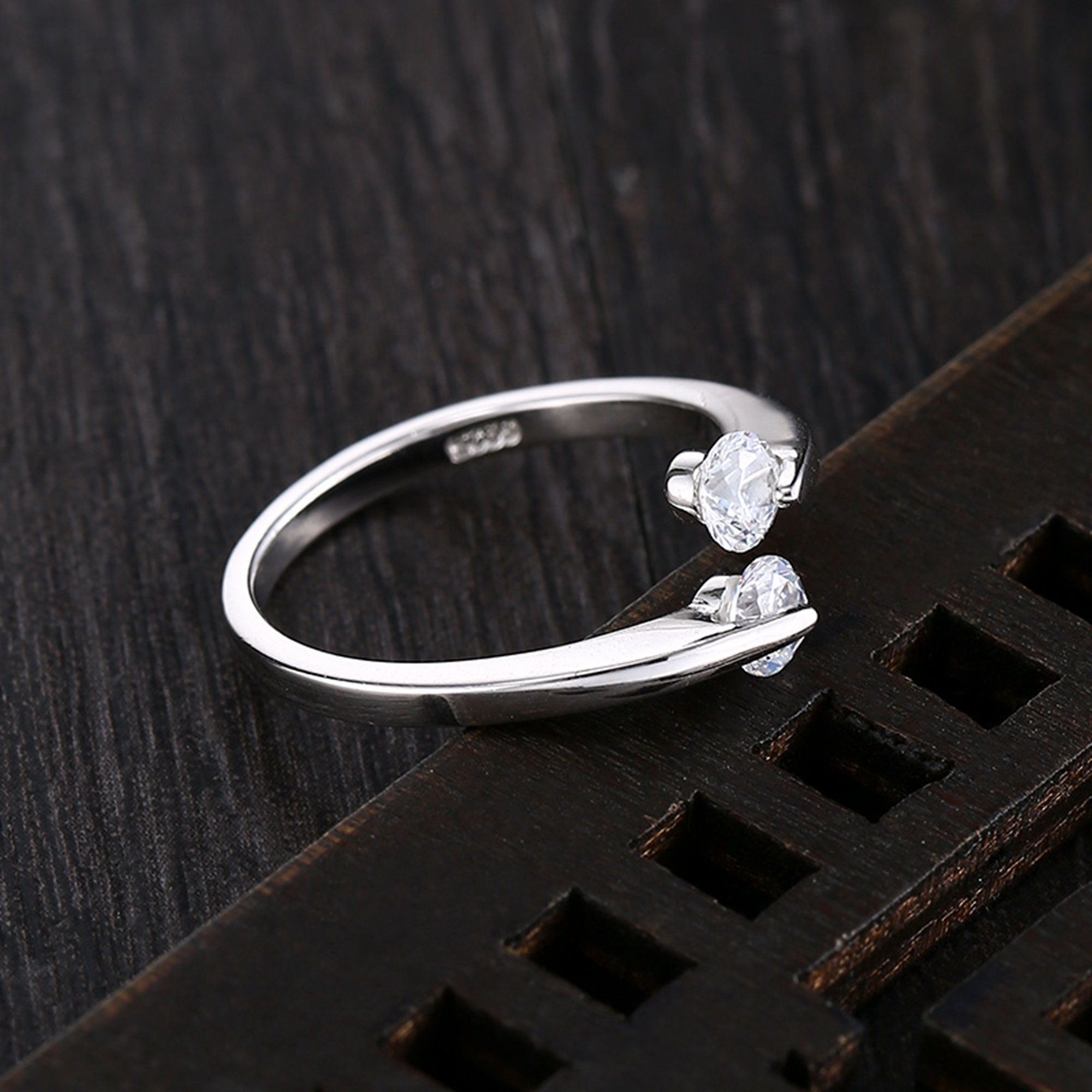 20pcs Sterling Silver Ring Setting, S925 Silver Round Bezel