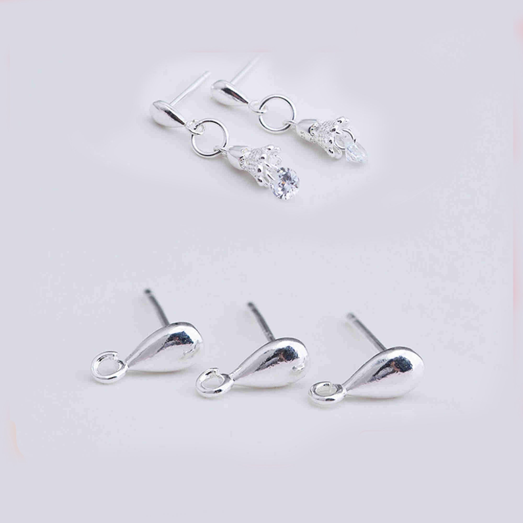 Authentic Guaranteed 25 Pairs Silver Crystal Rhinestone Earring Ear