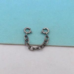 Sterling Silver Cable Chain Extensions with Spring Clasp, 925 Silver Cable Extender Chain, Bracelet Extension Chain, Necklace Chain Extender
