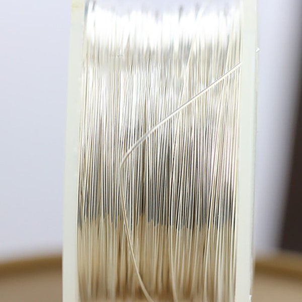 Sterling Silver Soft Half Hard Wires, S925 Silver Round Wire, Silver Half Hard Wire, Silver Soft Wire, Beading Wire 0.25-15mm 18-30gauge