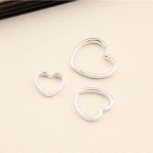 Sterling Silver Bead Frames Fits 5.8mm 8mm 10mm Pearls Beads, s925 Silver Bead Heart Frames For Jewelry Making Supplies, Bracelet Bead