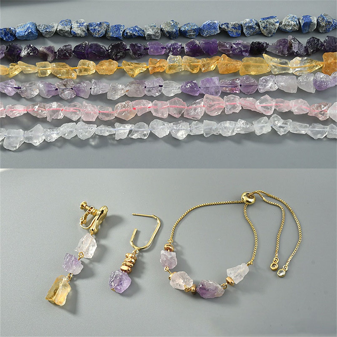 Irregular Stone Beads, Colorful Quartz Bead, Purple Amethyst Bead ...