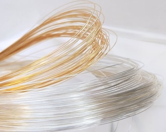 Filo morbido placcato oro 14K da 1 metro, fili tondi color oro, filo morbido 0,2 mm 0,3 mm 0,4 mm 0,5 mm 0,6 mm 0,8 mm 1 mm