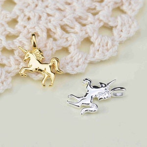 Sterling Silver Unicorn Charm, s925 Silver Unicorn Charm For Jewelry Making Supplies, Bracelet Charm, Earring Charm, Necklace Charm
