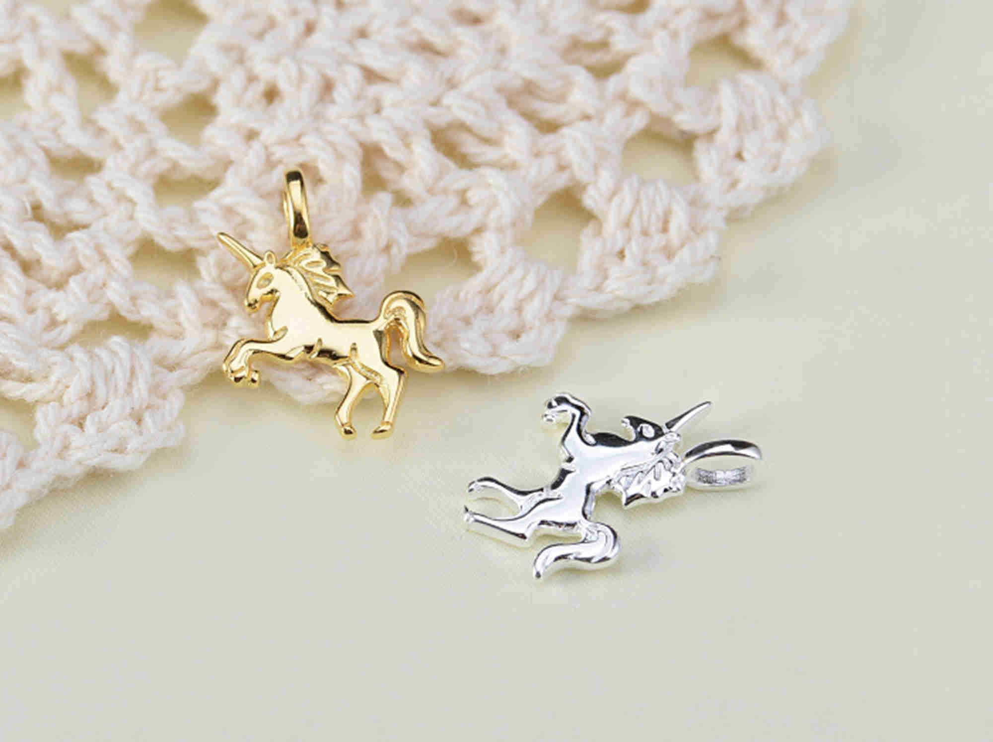 Sterling Silver Unicorn Charm, s925 Silver Unicorn Charm For Jewelry Making Supplies, Bracelet Charm, Earring Charm, Necklace Charm