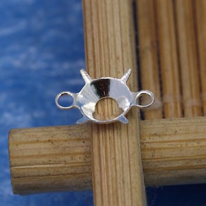 Sterlingzilveren ringinstellingen, zilveren viertandeninstellingen, klauwstand, hartsteen ringinstelling, ringbedelconnector voor steen 4 mm 5 mm