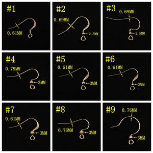 14K Gold Filled Flat Ear Wires w/ Coil or Bead, Gold Filled Earring Wire, Ear Hook, Earring Component,Ear Wire Hook,Earring Jewelry Findings