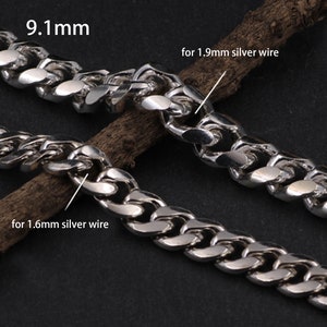 Sterling Silver Curb Chain, s925 Silver Curb Chain For Jewelry Making Supplies, Unfinished Curb  Chain for Necklace Bracelet