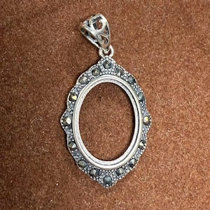 Colgante de gota de agua en plata de ley con engaste de bisel, colgante de copa con bisel ovalado, engastes de cabujón 8 x 10 mm 10 x 14 mm 11 x 15 mm 12 x 16 mm 13 x 18 mm 15 x 20 mm