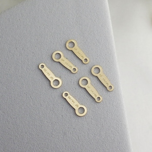 14K Gold Filled Japanese Quality Tag, Gold Filled Italian Quality Tag For Jewelry Making Supplies, Small Extension Chain Ends