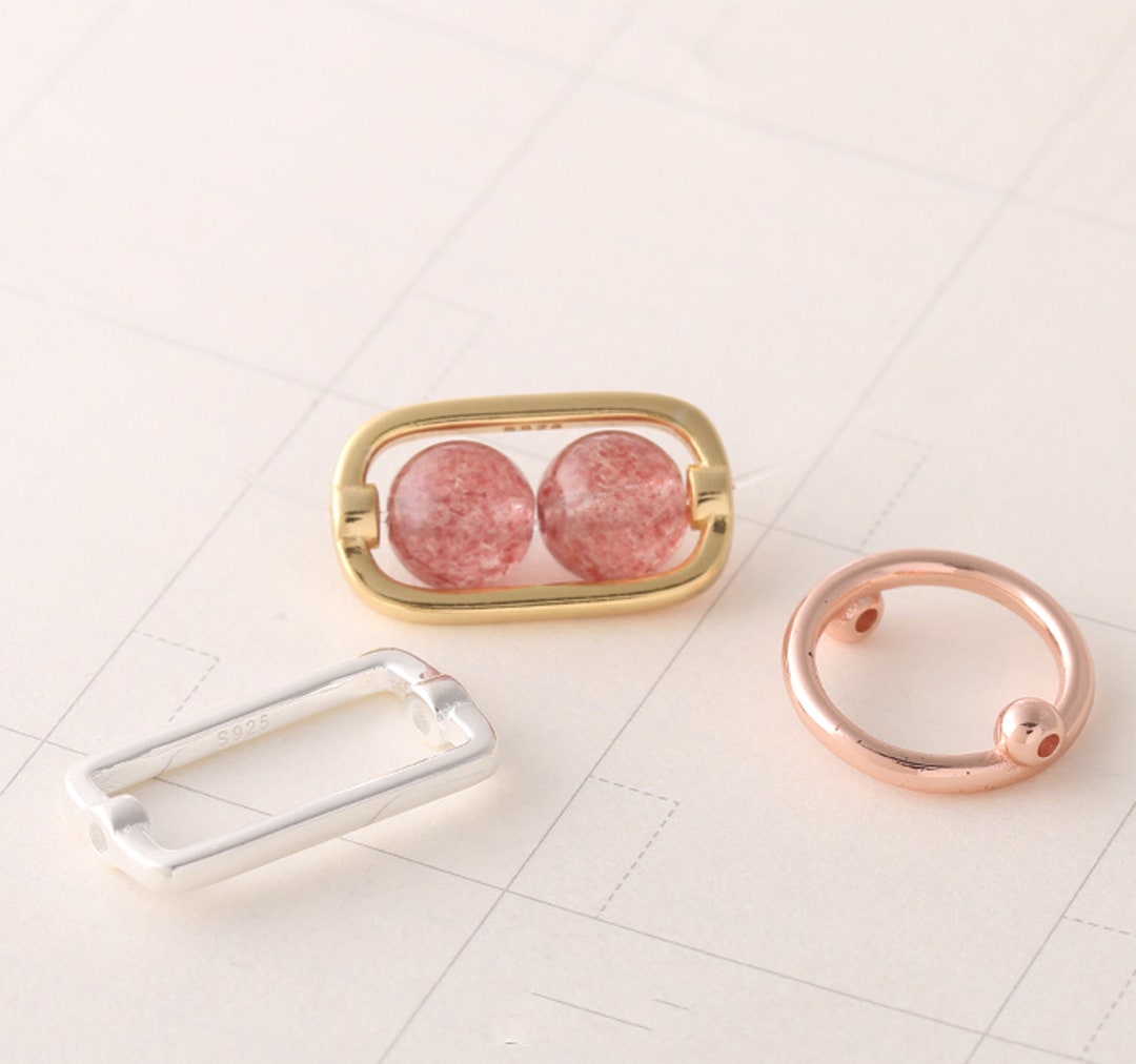 Sterling Silver Bead Frames Fits 5mm 8mm Pearls Beads S925 Etsy