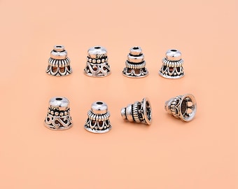 Sterling Silver Tassel Bead Cone, s925 Silver Beads Cap For Jewelry Making Supplies, Guru Cone, Guru Caps, Guru Bead Caps,Tassel Cap