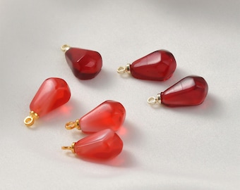 Resin Pomegranate Seeds Charm Pendant, Pomegranate Bracelet, Sweet Necklace, Small Charm, Fruit Jewelry, Food Charm, Charms In Bulk