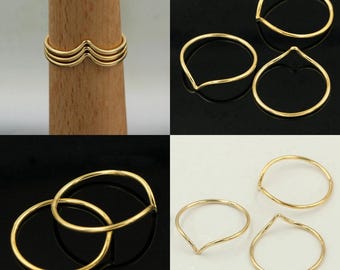 14K Gold Filled V shape Stacking Ring, Gold Filled Stacking Ring, V shape Ring, Plain Slim Band Ring, Gift for Her, Ring Jewelry