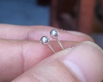 14K Gold Filled Round Ball Earring Posts, Gold Filled Ball Post Earrings, Screw Ball Post Earrings, Stud Earrings, Earring Components