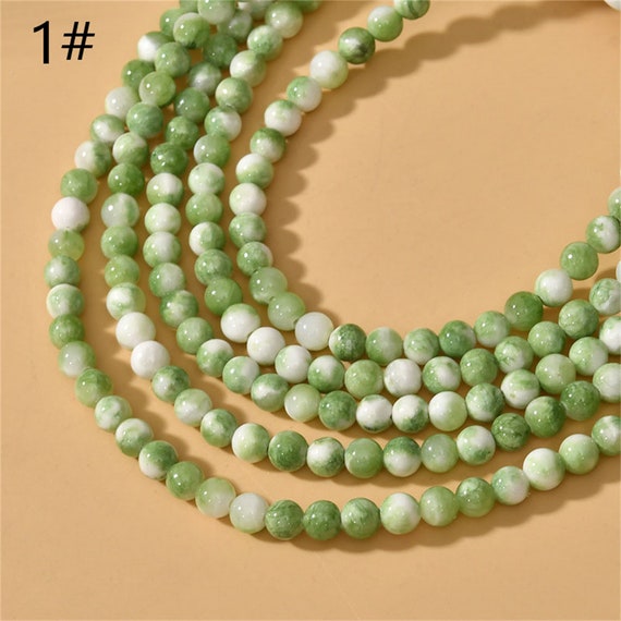 1 filo di perline di pietra opale bianca naturale 4-12mm perline di pietre preziose sciolte per la creazione di gioielli braccialetti fai da te collana accessori di ciondoli  36