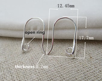 Örhängeskrokar i sterlingsilver, örhängestråd, örhängeskrok i vattendroppe med öppen ring, droppformade örhängen, halvborrade pärlpärlor, pinne och kopp