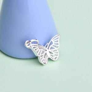 Sterling Silver Butterfly Charm, s925 Silver Charm For Jewelry Making Supplies, Bracelet Charm, Earring Charm, Butterfly Charm