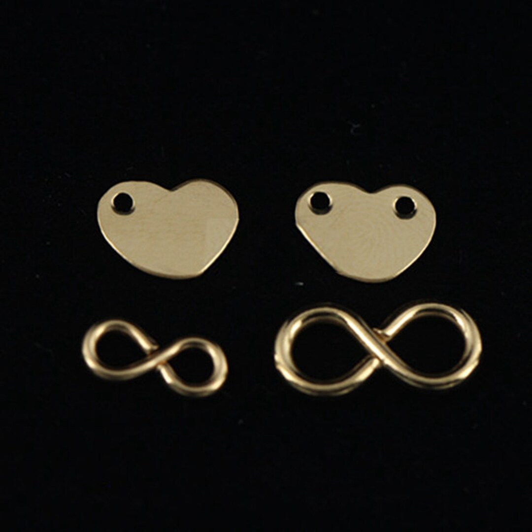 14K Gold Filled Infinity Links, S925 Silver Infinity Connector Charms